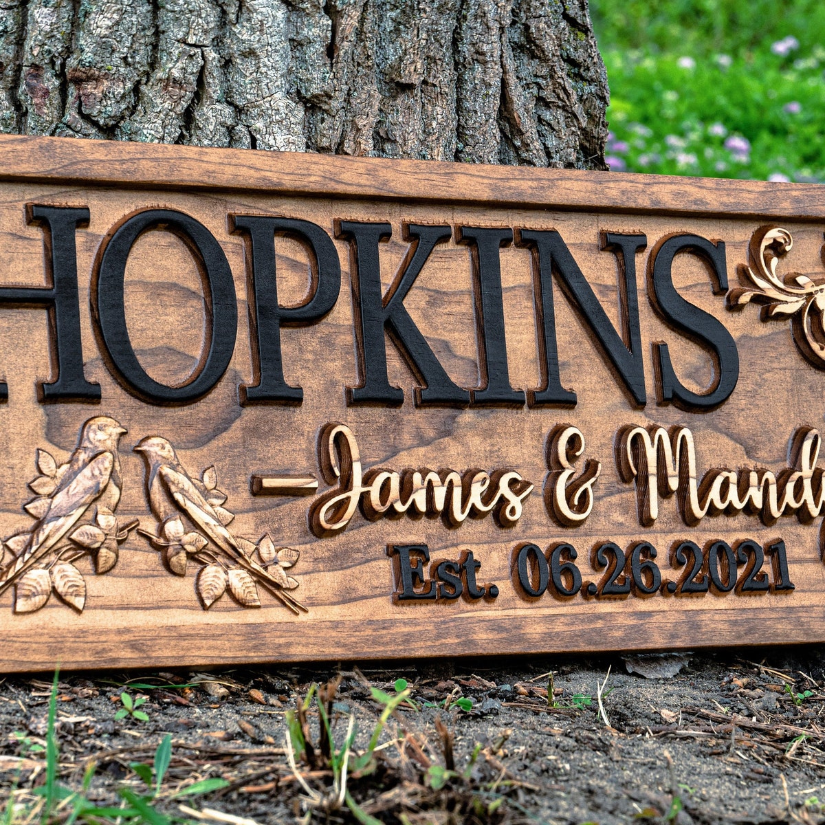 1 Name Sign - Rustic Wood Wedding and Home Decor Personalized - by 3dwoodworker on Etsy
