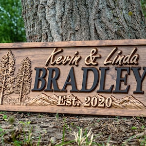 Custom Wood Sign | Family Name Sign | Last Name Sign | Personalized Wedding Gift | Anniversary Gift | Established Sign | Wedding Sign Decor bild 10