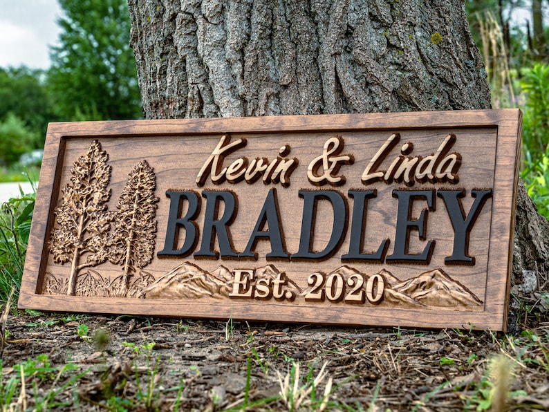 Custom Wood Sign Family Name Sign Last Name Sign Etsy