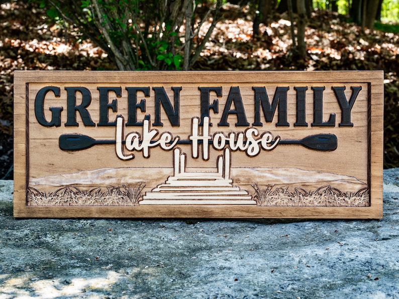 Personalized 3D Wooden Lake House Nautical Decor | Boat Decor, Custom Lake Decor, Lake House Decor, Lake Gifts, Beach Decor, Lake House Sign bild 4