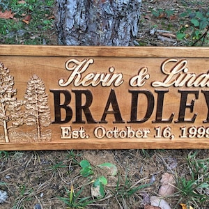 Custom Wood Sign | Family Name Sign | Last Name Sign | Personalized Wedding Gift | Anniversary Gift | Established Sign | Wedding Sign Decor bild 9