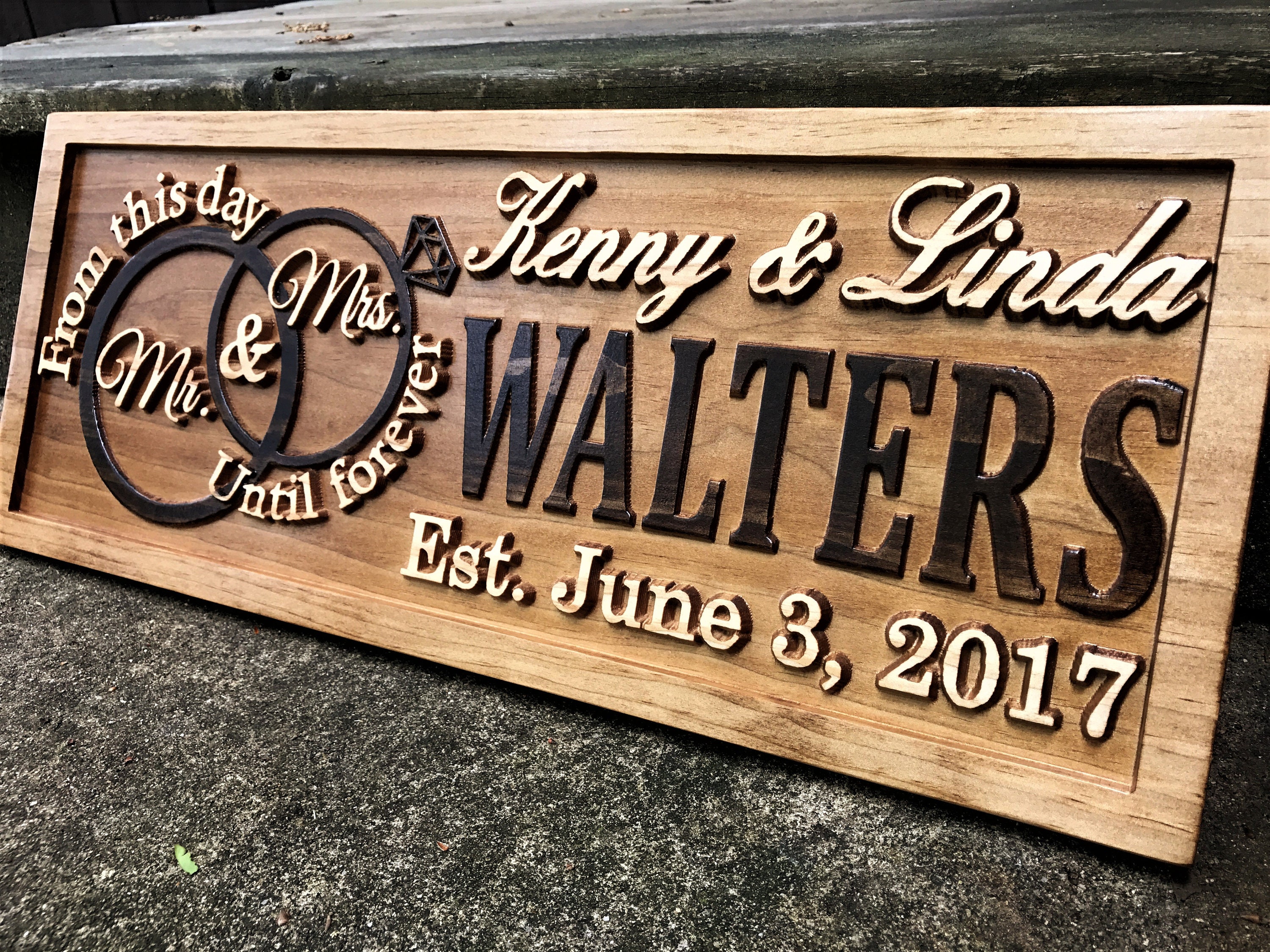 Mr and Mrs Sign Wooden Wedding Signs Wood Wedding Gift Custom | Etsy