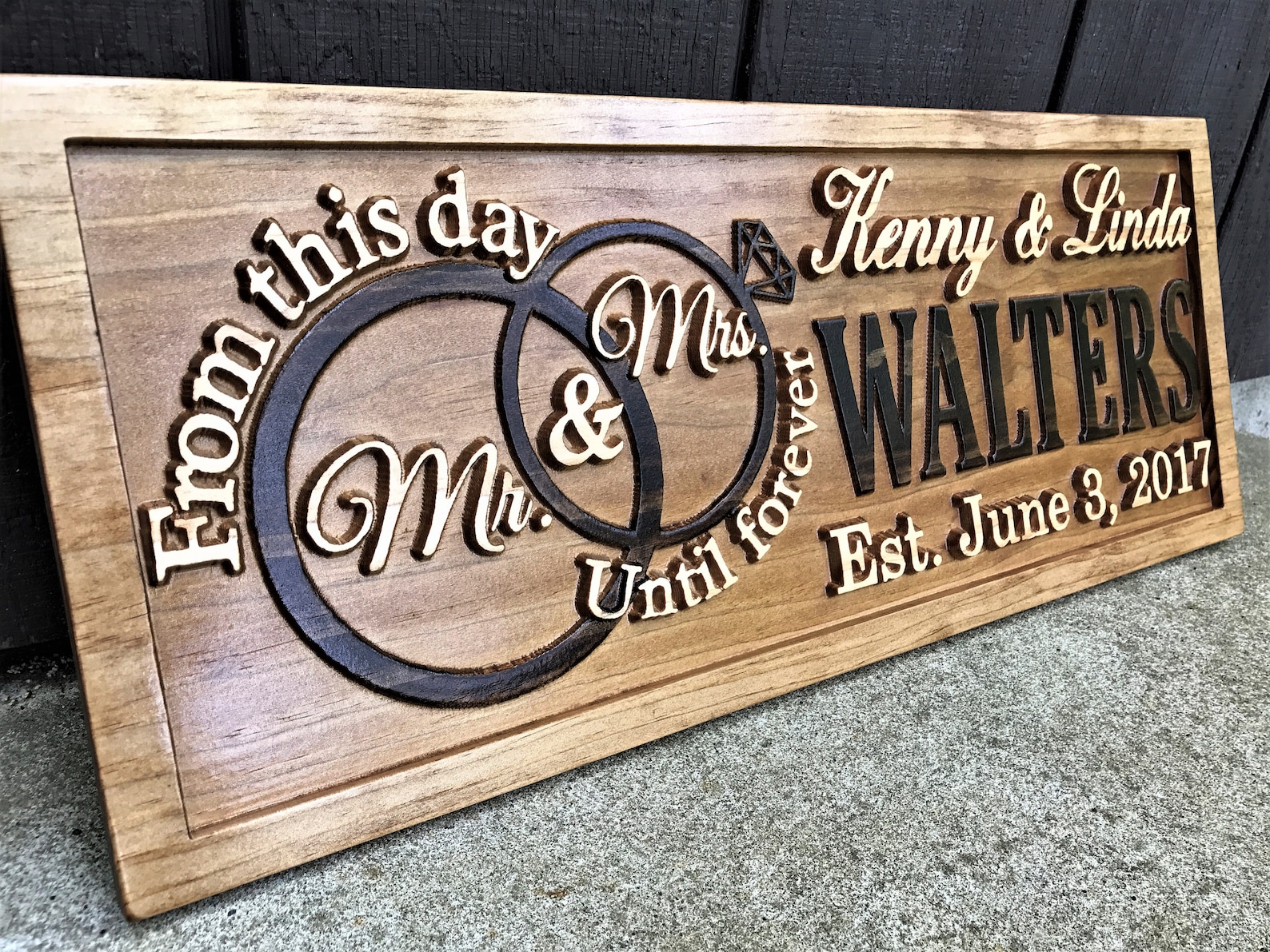 Mr and Mrs Sign Wooden Wedding Signs Wood Wedding Gift Custom ...