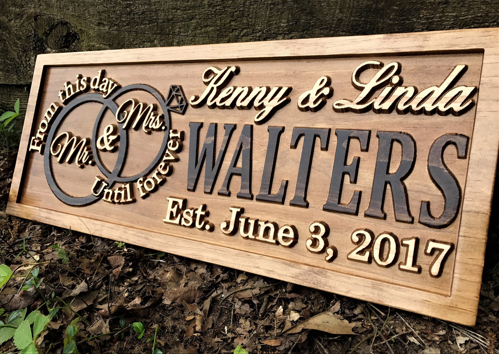 Mr and Mrs Sign Wooden Wedding Signs Wood Wedding Gift Custom ...