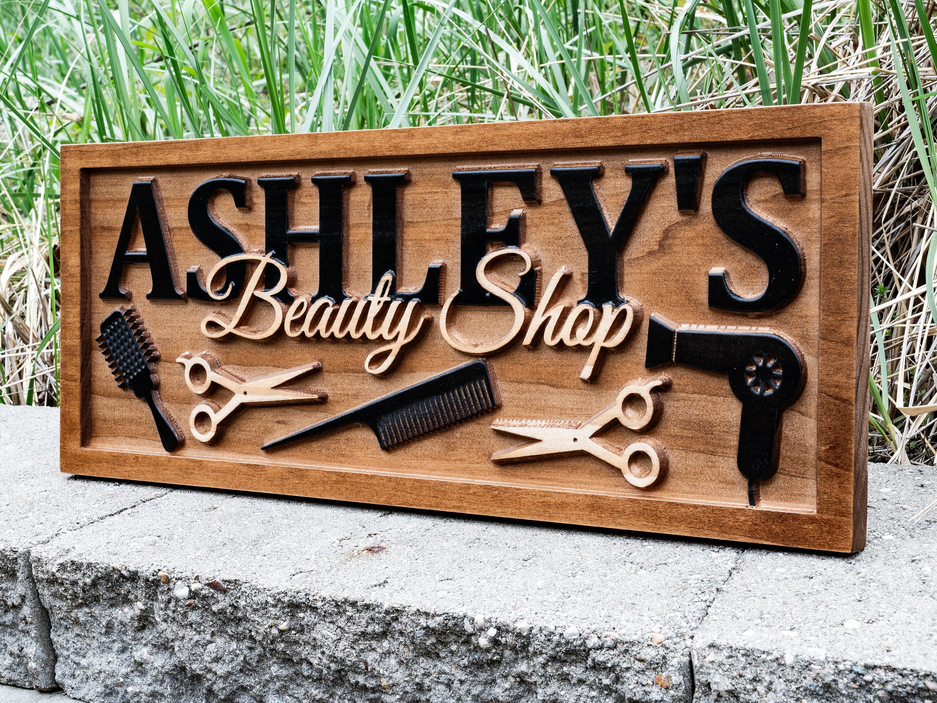 Personalized Beauty Salon Decor, Hairstylist Gifts, Hair Salon Decor, Hair Salon Signs Hair Stylist Name Sign Personalized Hair Stylist Gift