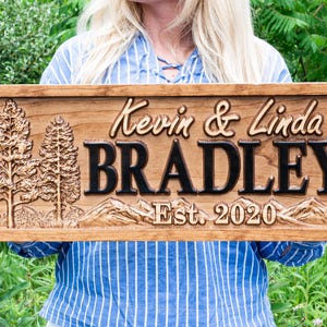 Custom Wood Sign | Family Name Sign | Last Name Sign | Personalized Wedding Gift | Anniversary Gift | Established Sign | Wedding Sign Decor bild 6
