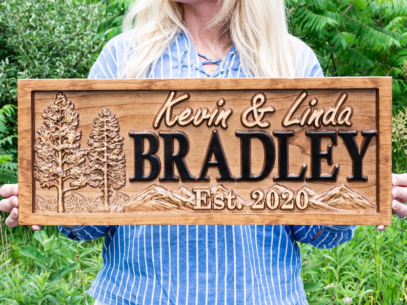 Custom Wood Sign | Family Name Sign | Last Name Sign | Personalized Wedding Gift | Anniversary Gift | Established Sign | Wedding Sign Decor bild 6