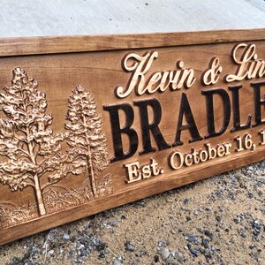 Letrero personalizado para cabaña / Letrero de madera personalizado / Decoración para cabaña / Decoración de montaña / Letrero para cueva de hombre / Decoración para casa de lago / Letrero rústico de madera / Letrero 3D imagen 5