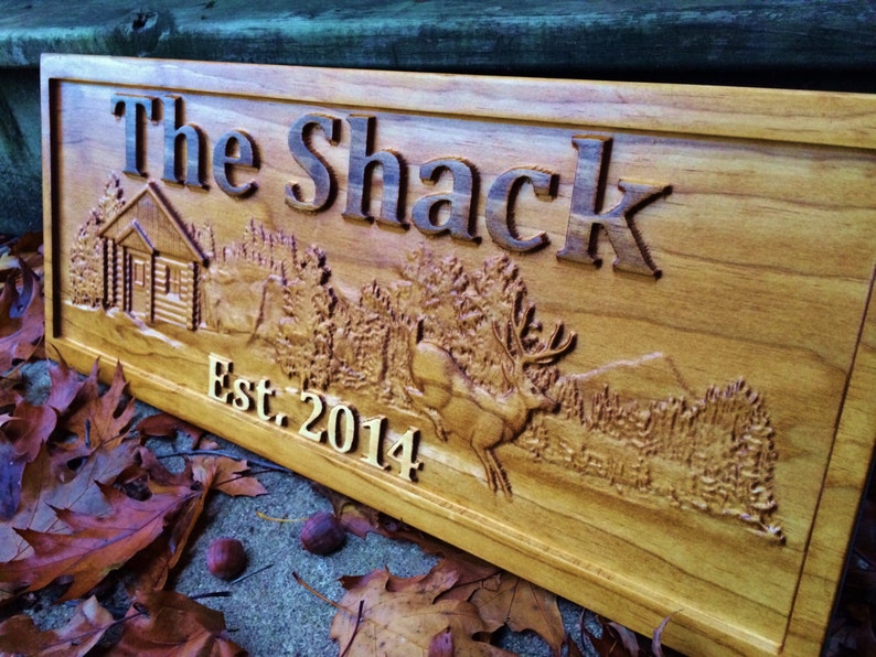 Personalized Cabin Sign Custom Wood Sign Rustic Cabin Decor - Etsy