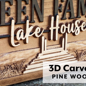 Personalized 3D Wooden Lake House Nautical Decor | Boat Decor, Custom Lake Decor, Lake House Decor, Lake Gifts, Beach Decor, Lake House Sign bild 2