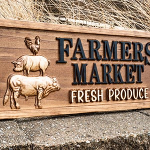 Personalized Wood Farmers Market Sign, Farmers Market Directional Signs, Farm Stand Sign, Craft Fair Market Store Sign, Booth Vendor Sign