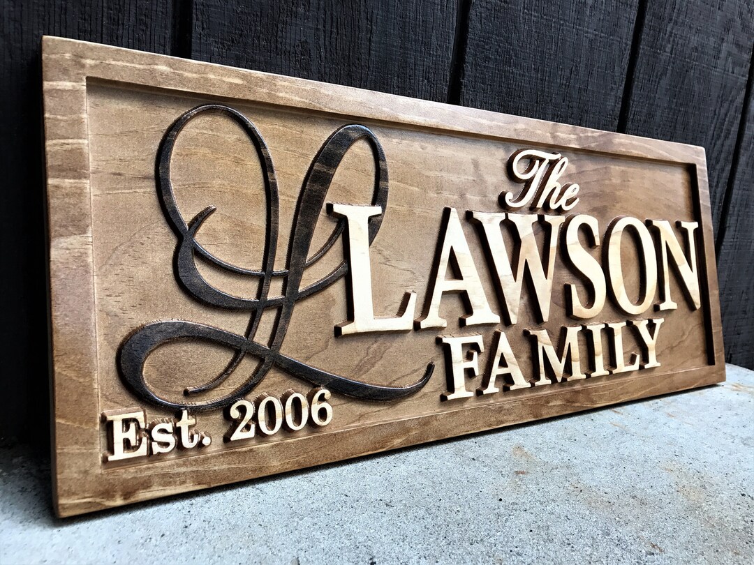 Custom Wooden Sign for Home Sign Family Last Name Sign Wood Wall Art ...