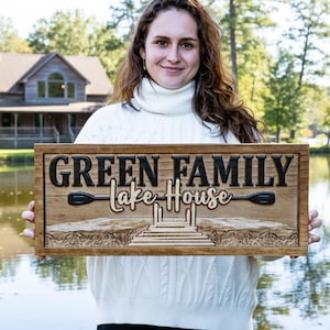 Personalized 3D Wooden Lake House Nautical Decor | Boat Decor, Custom Lake Decor, Lake House Decor, Lake Gifts, Beach Decor, Lake House Sign bild 7