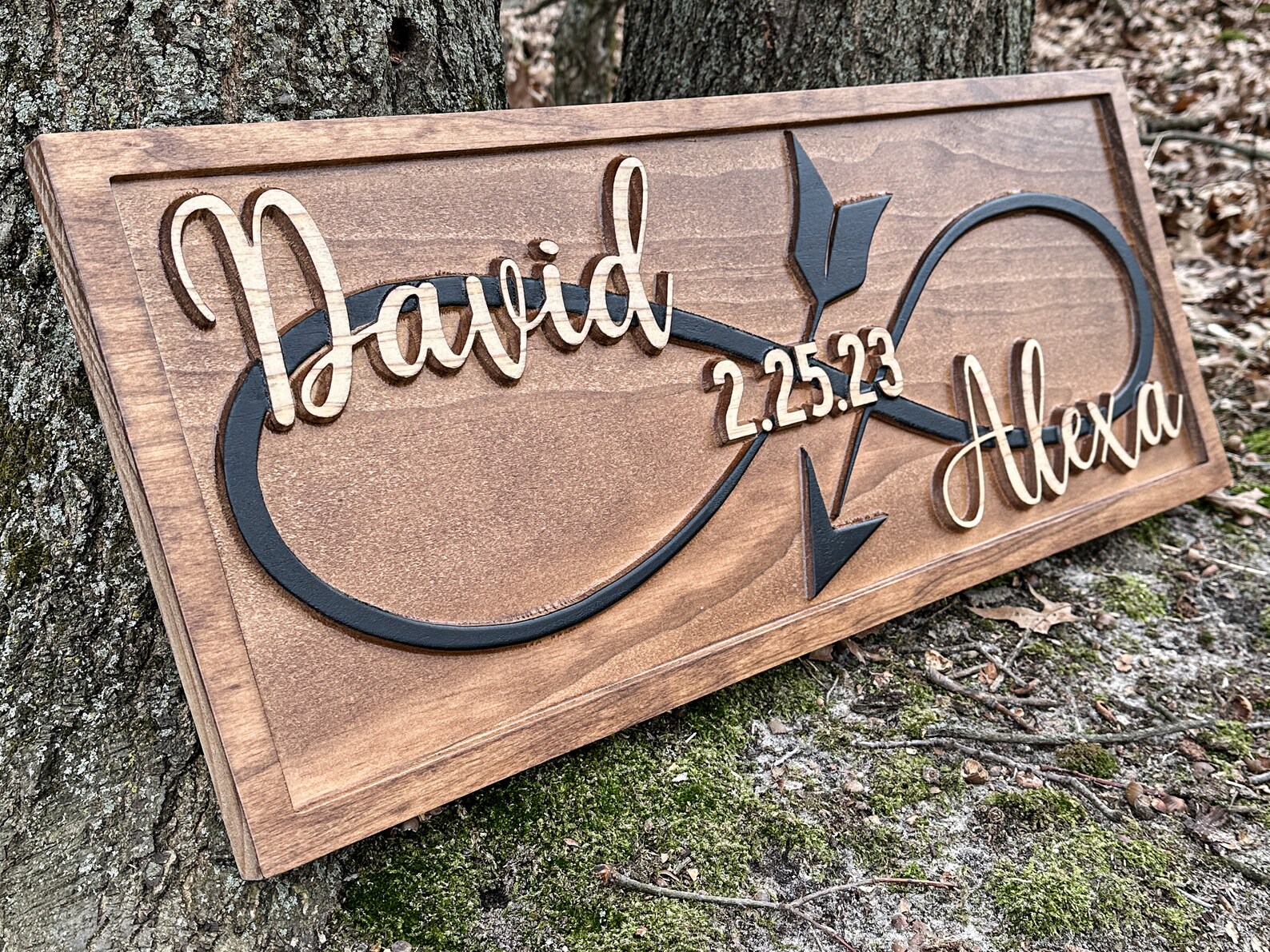 Infinity Sign Custom Custom Infinity Sign | Personalized Wedding Gift for Couple | Wood ...