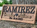 Bridal Shower Gift | Personalized Wedding Gift Last Name Established Sign Anniversary Gift Engagement Gifts Valentines Day Gift | Wood Sign
