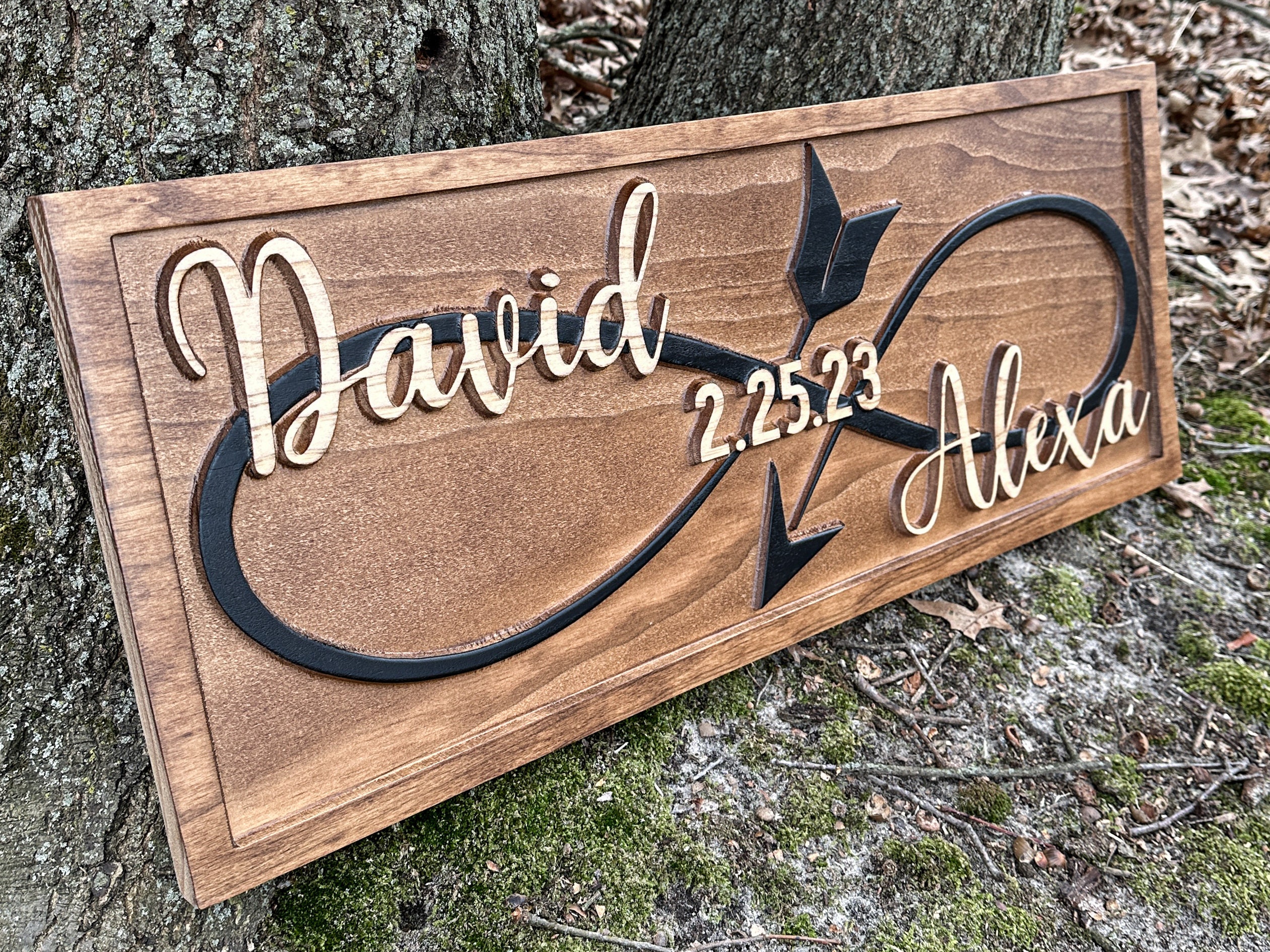 Infinity Sign Custom Custom Infinity Sign | Personalized Wedding Gift for Couple | Wood ...