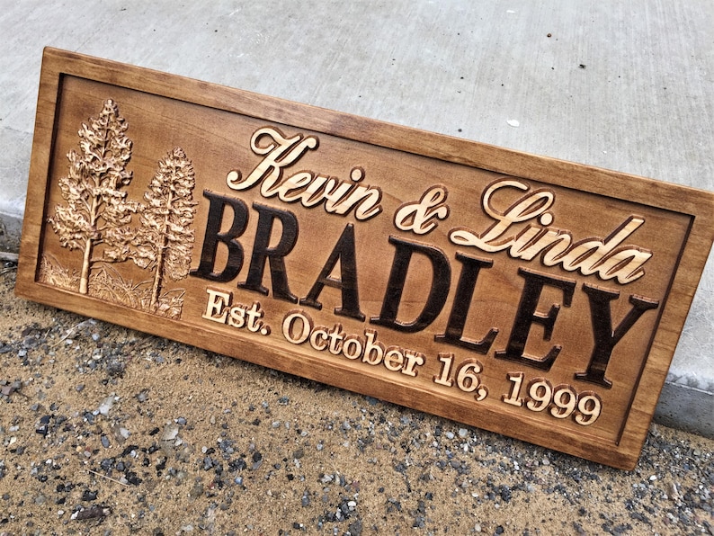 Letrero personalizado para cabaña / Letrero de madera personalizado / Decoración para cabaña / Decoración de montaña / Letrero para cueva de hombre / Decoración para casa de lago / Letrero rústico de madera / Letrero 3D imagen 7