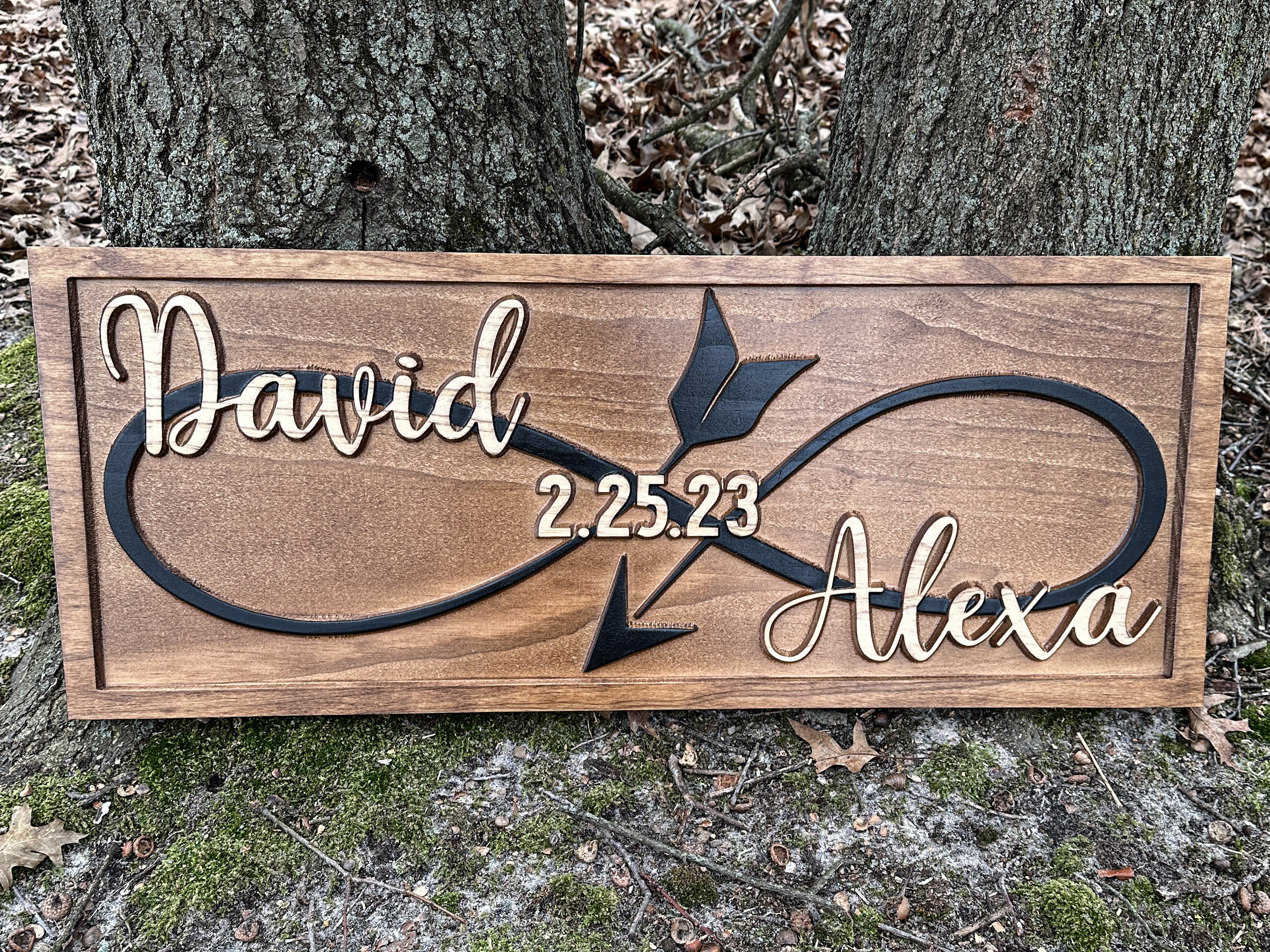 Infinity Sign Custom Custom Infinity Sign | Personalized Wedding Gift for Couple | Wood ...