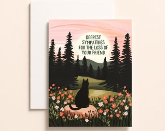 Cat Sympathy Card for Pet Loss, Condolence Card for Loss of a Cat