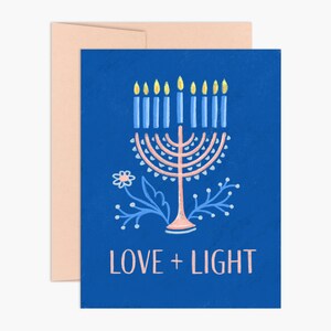 Carte pour les fêtes Love + Light Hanukkah - Par Palmer Street Press