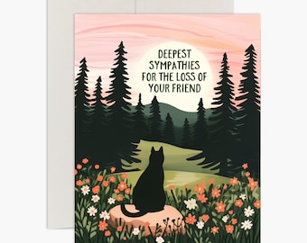 Cat Loss Sympathy Card - Loss of a Friend - Pet Loss Card