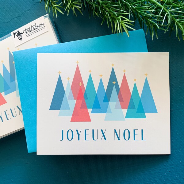 Joyeux Noel Trees Holiday Card - By Palmer Street Press