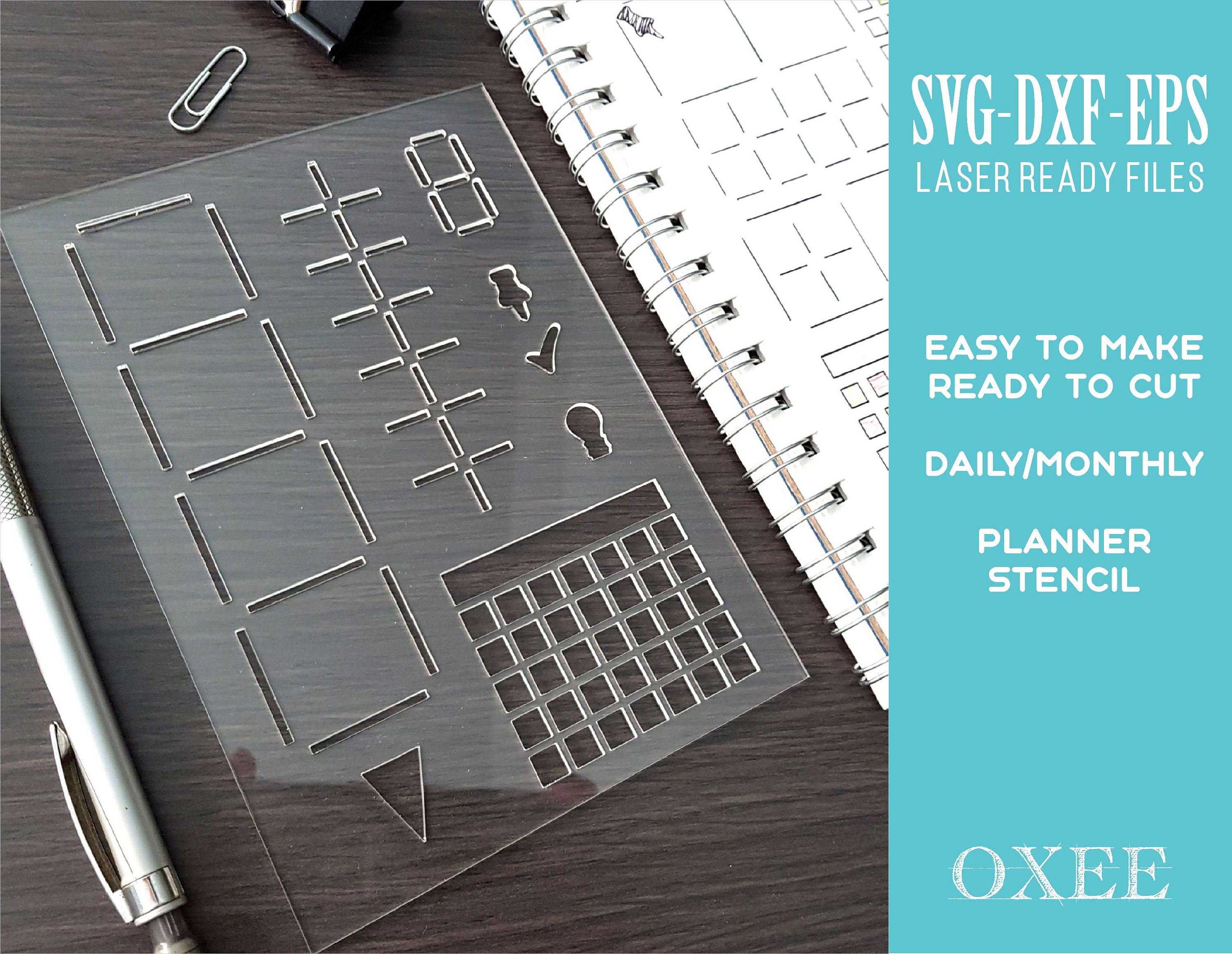 Planner Stencil Metal 