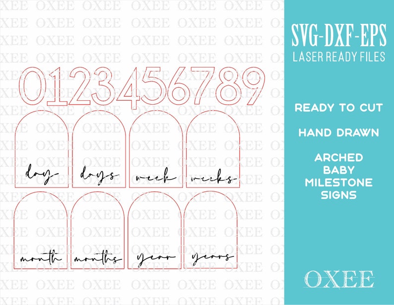 Arched Boho Baby Milestone Sign SVG Bundle (digital Download) - Etsy
