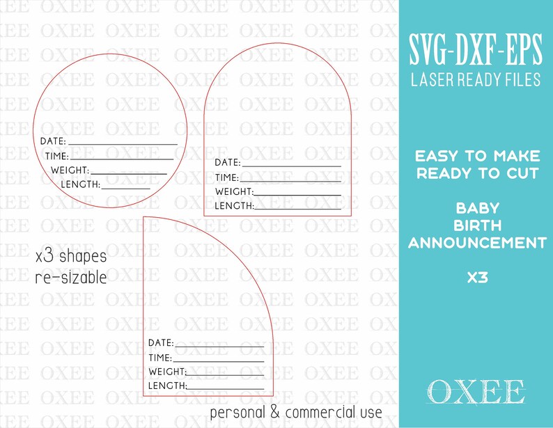Arched Boho Birth Announcement Sign SVG Laser Cut File - Etsy