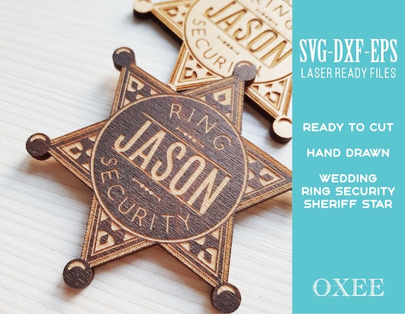 Ring Security Badge Laser Cut File by Oxee Wedding Ring Security