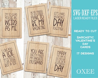 Funny Sarcastic Valentine's Day Cards SVG Bundle (Digital Download)