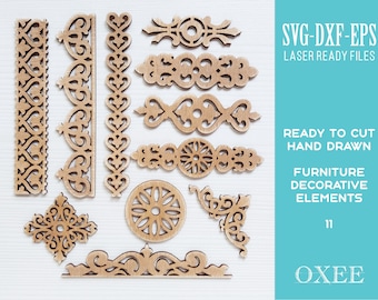 Laser Cut Victorian Furniture Decor SVG Bundle (Digital Download)