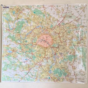 Originales laminiertes Vintage-Poster von Paris