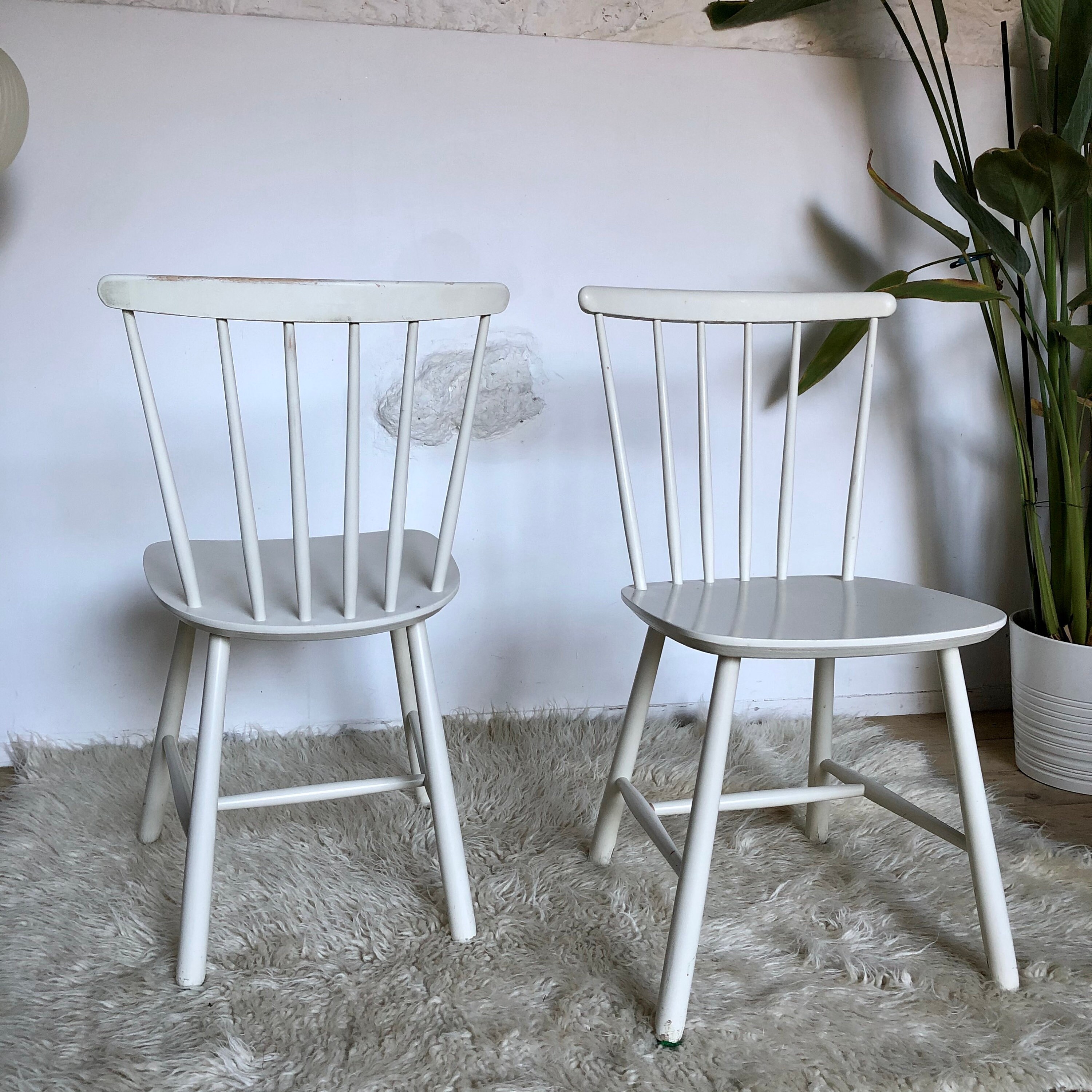 Chaises Vintage à Barreaux Style Ercol