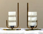 Lot of 2 vintage - vintage table lamp - mid century besides lamp bedside lamp