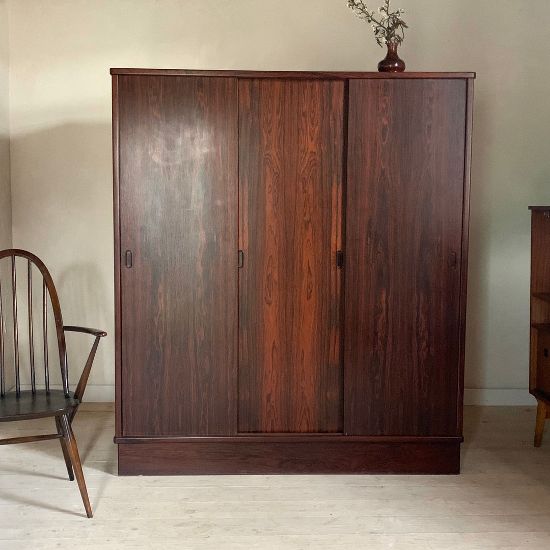 Armoire Penderie Scandinave Vintage Portes Coulissantes En Etsy