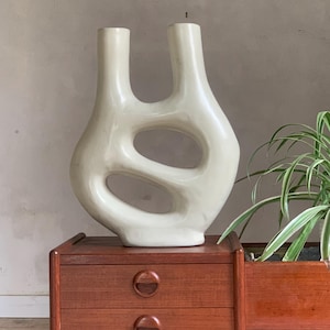 Vintage ceramic abstract biomorphic vase