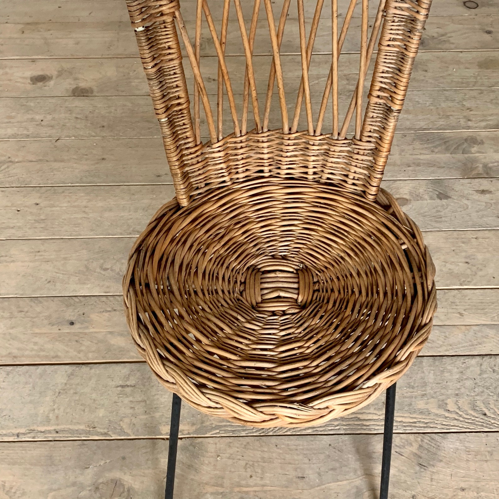 Vintage rattan chair Etsy