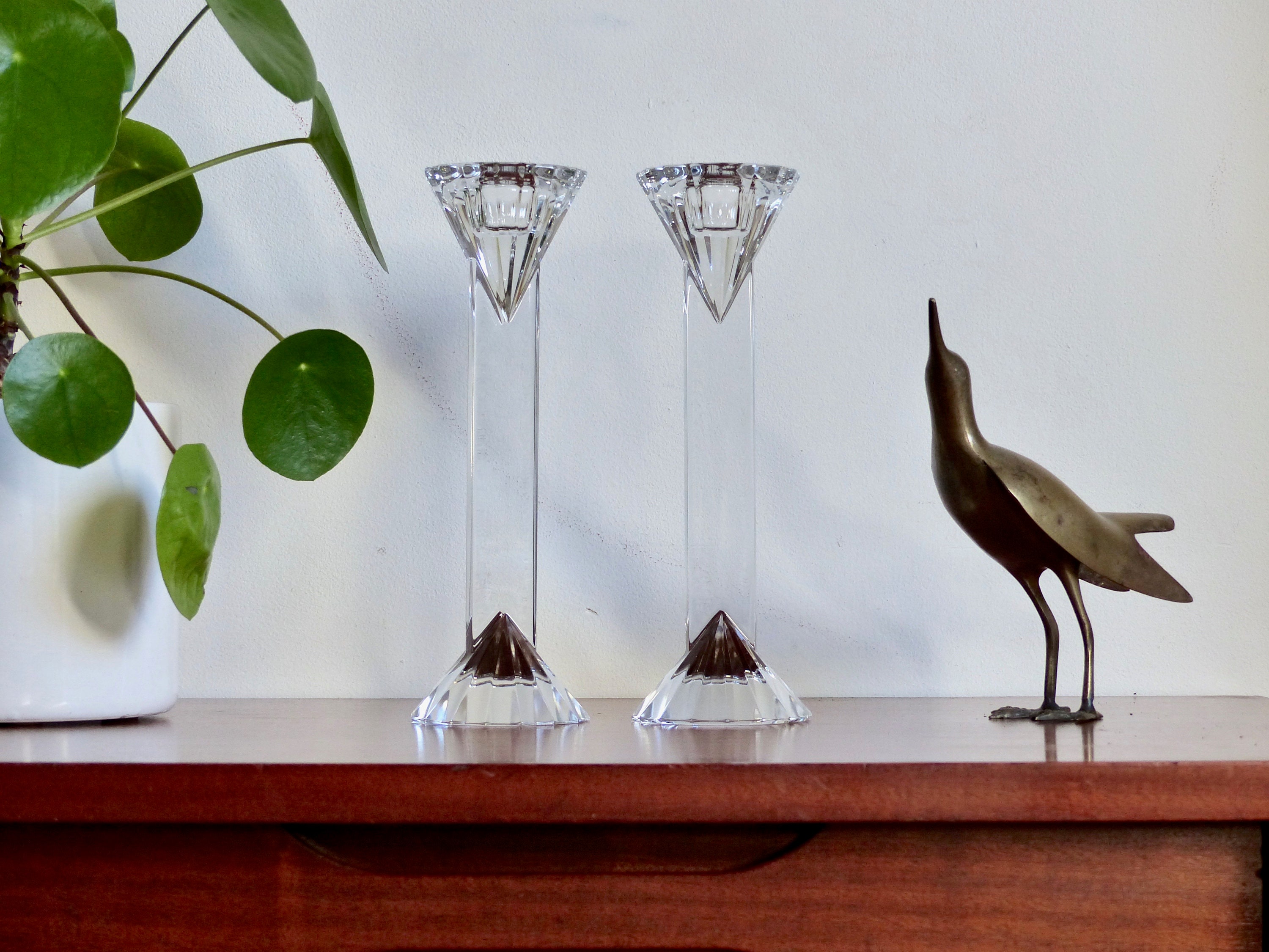 Bougeoirs Vintage en Cristal