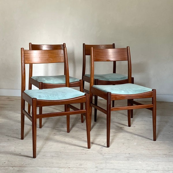 Chaises vintage scandinave restaurées - lot de 4