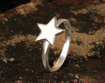Black Friday Sale !! 925 Sterling Silver Ring, Fidget Ring, Star Ring, Handmade Ring, Promise Ring, Stacking Ring, Women Ring, Gift For Her