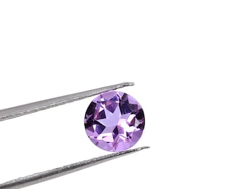 Purple Alexandrite Gemstone: 1.9 Cts, 8mm Round Cut, Lab Created
