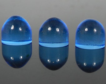 Swiss blue topaz hydro sky blue topaz hydro 6 x 6 mm 7 x 7 mm 8 x 8 mm 9 x 9 mm 10 x 10 mm bullet cabochon calibrated smooth loose gemstone