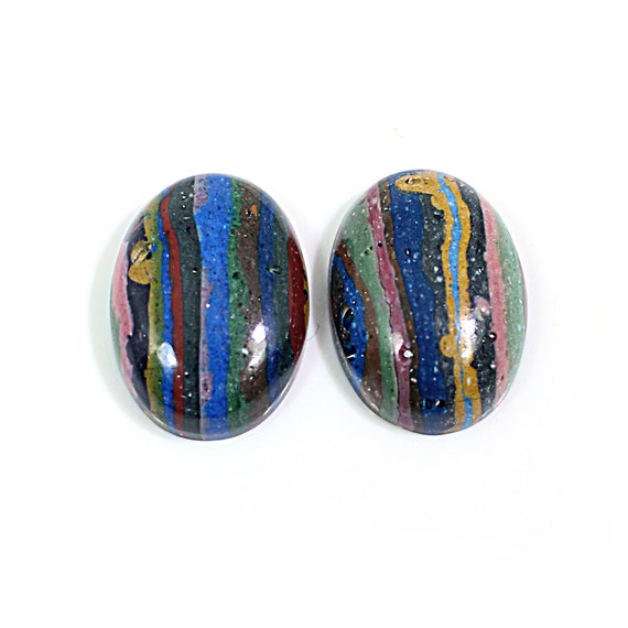 Natural Rainbow Calsilica Onyx Agate Serpentine Jasper 18 X