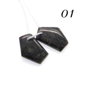 Natural eudialite shield fancy cabochon semi precious stone calibrated smooth matching pair loose gemstone for earring