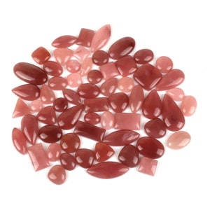 Natural guava quartz mix shade freeform high polished cabochon semi precious stone wholesale lot loose gemstone for making jewelry