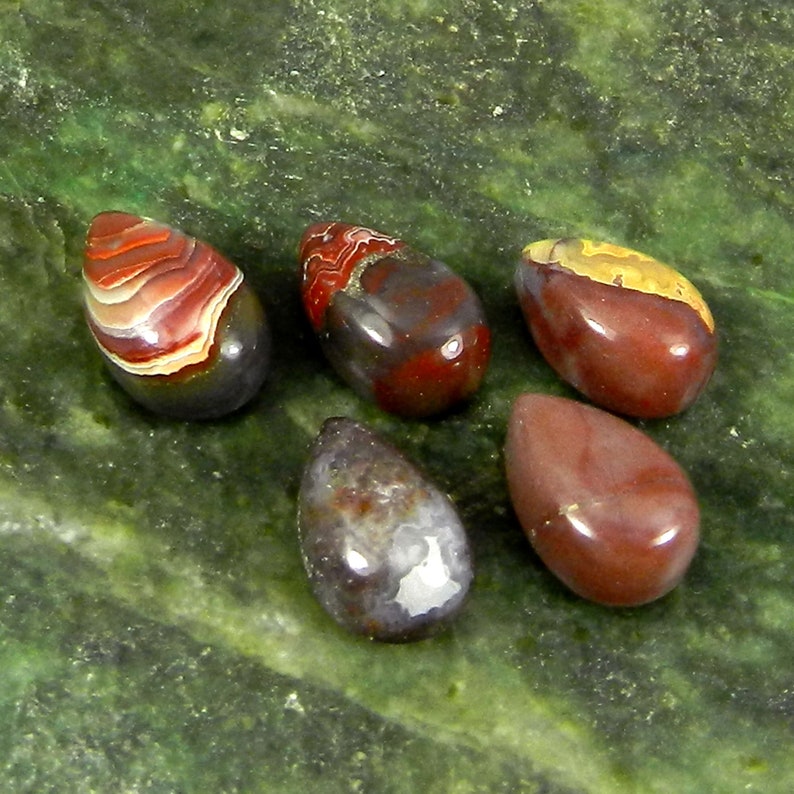 Natural porcelain jasper 12 x 8 mm pear cabochon semi precious stone good quality calibrated smooth loose gemstone