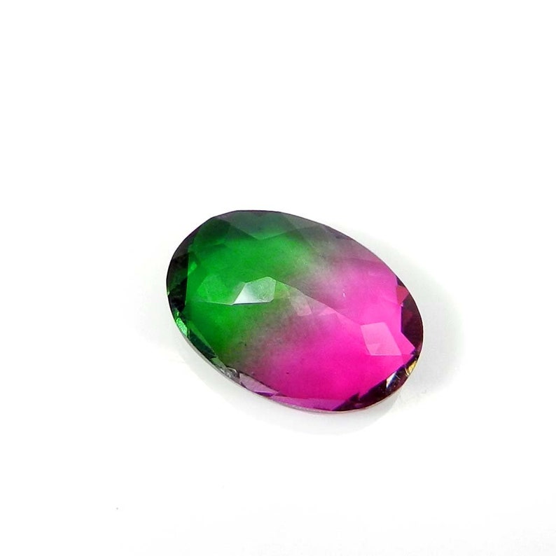 Bio Color Doublet Quartz Oval Cut 14 X 10 Mm Dual Color Faceted Stone ...