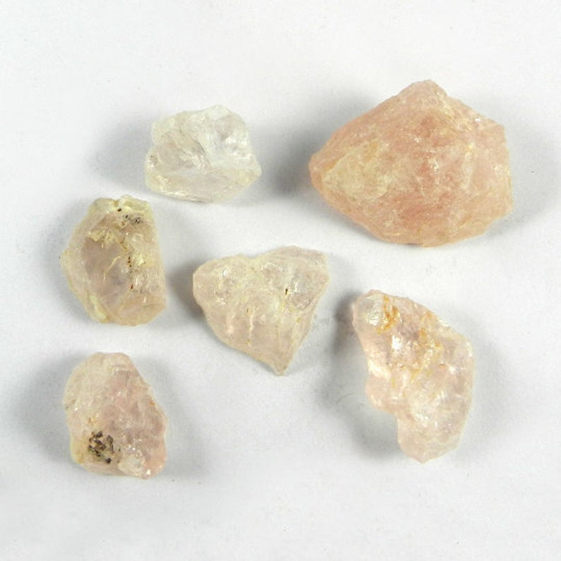 Natural pink morganite rough raw material semi precious stone | Etsy