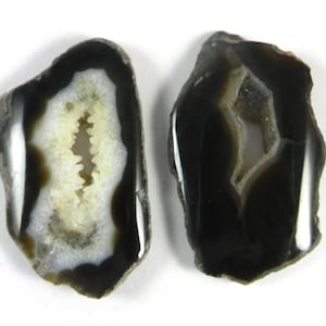 Natural agate slice rare 50 x 28 mm semi precious stone calibrated smooth wholesale lot bulk loose gemstone for making jewelry